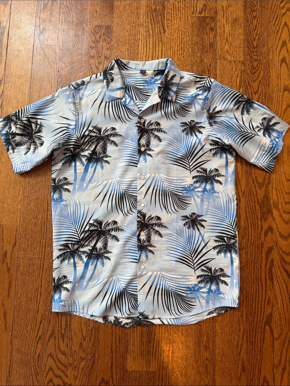 Men's Tropical Palm Short-Sleeve Hawaiian Shirt